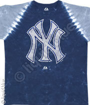 MLB New York Yankees Pleated Tie-Dye Tee 004